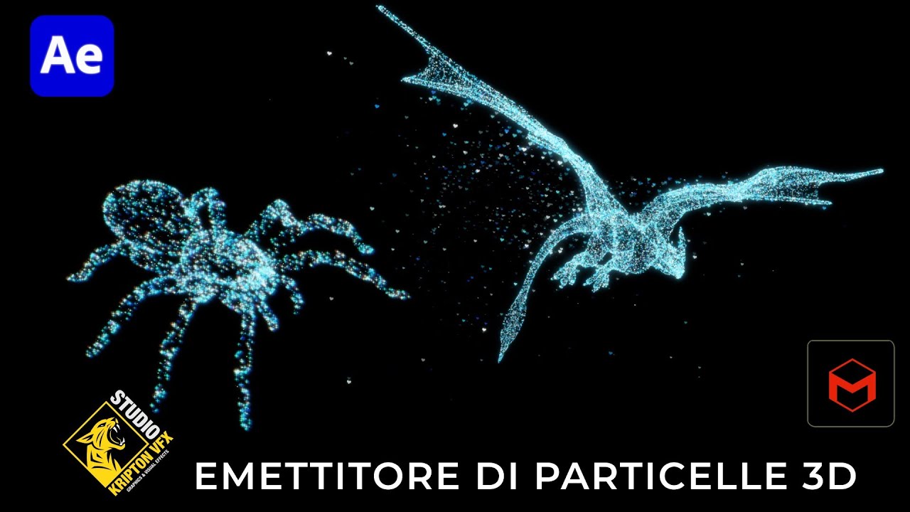 Utilizzare un modello 3d come emettitore di particelle - Tutorial after effects 2025