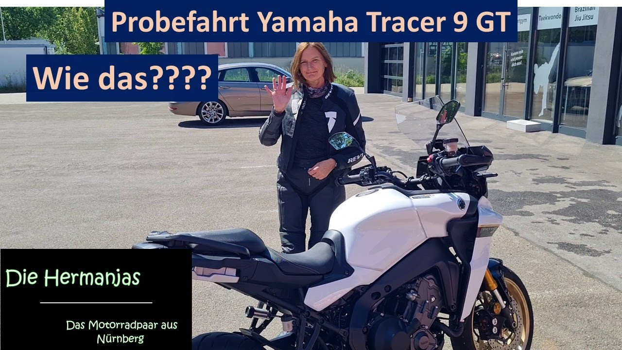 Tanjas Probefahrt mit der Tracer 9 GT 2023. Wie das? Sie hatte ja schon die Tracer 9 GT?