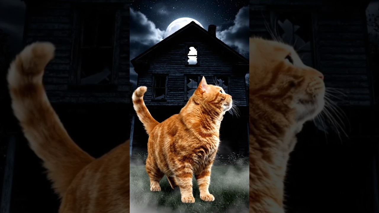 Orange Cat Enters:The Haunted House Story 