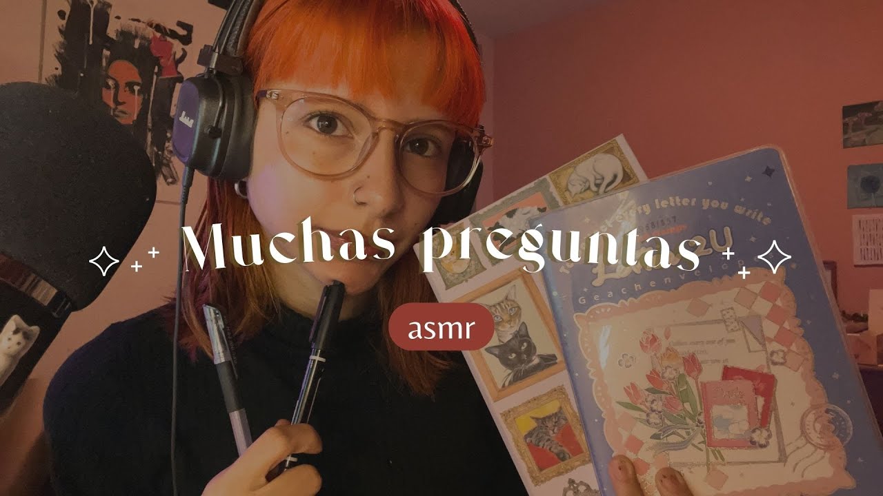 [ASMR en español] Te hago muchas preguntas SENCILLAS  para que te relajes ｡⋆♡