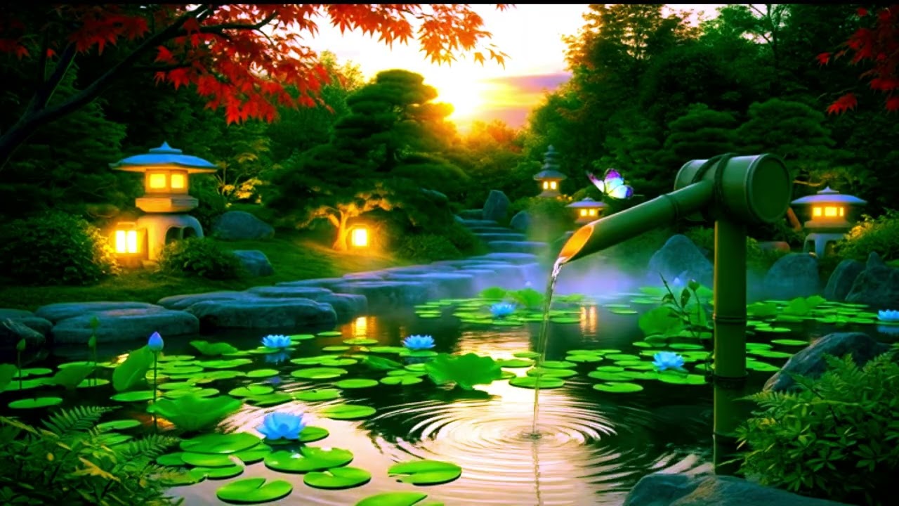 Water Sounds and Meditation Music for Stress Relief 🌿 Relax Mind & Body