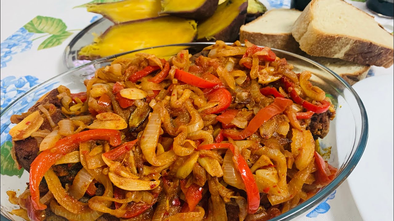 Cavala Frita com Cebolada e Batata Doce &hellip;Delicia