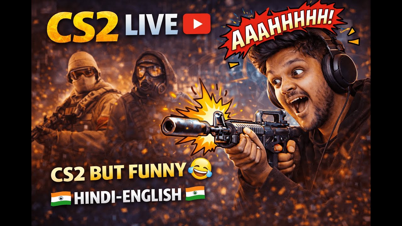 CS2 LIVE 🔴 | CS2 But Funny 😂 | Chill Hindi-English Stream