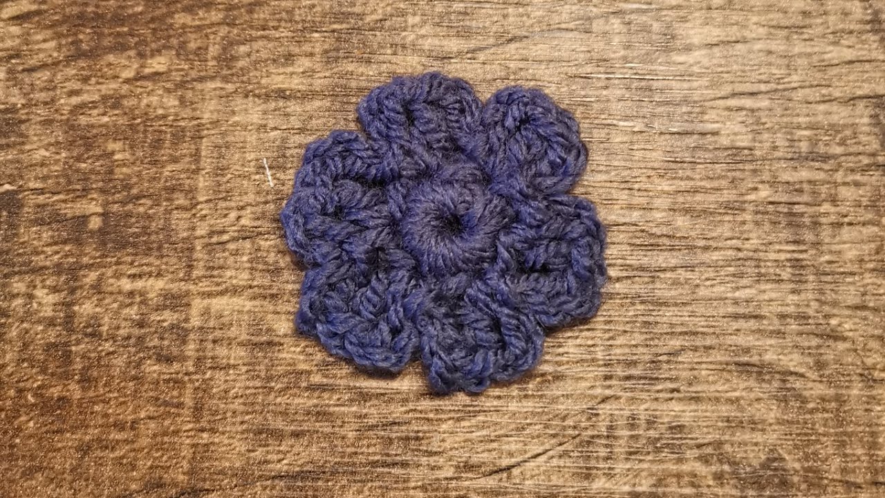 bloem haken voor beginners . 🌸Super easy and quick to crochet a flower🌸