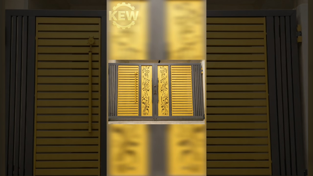 “शानदार डिजाइन, मजबूत क्वालिटी 💛Royal Gold Finish Designer Gate 🔥Subscribe for more gate designs”