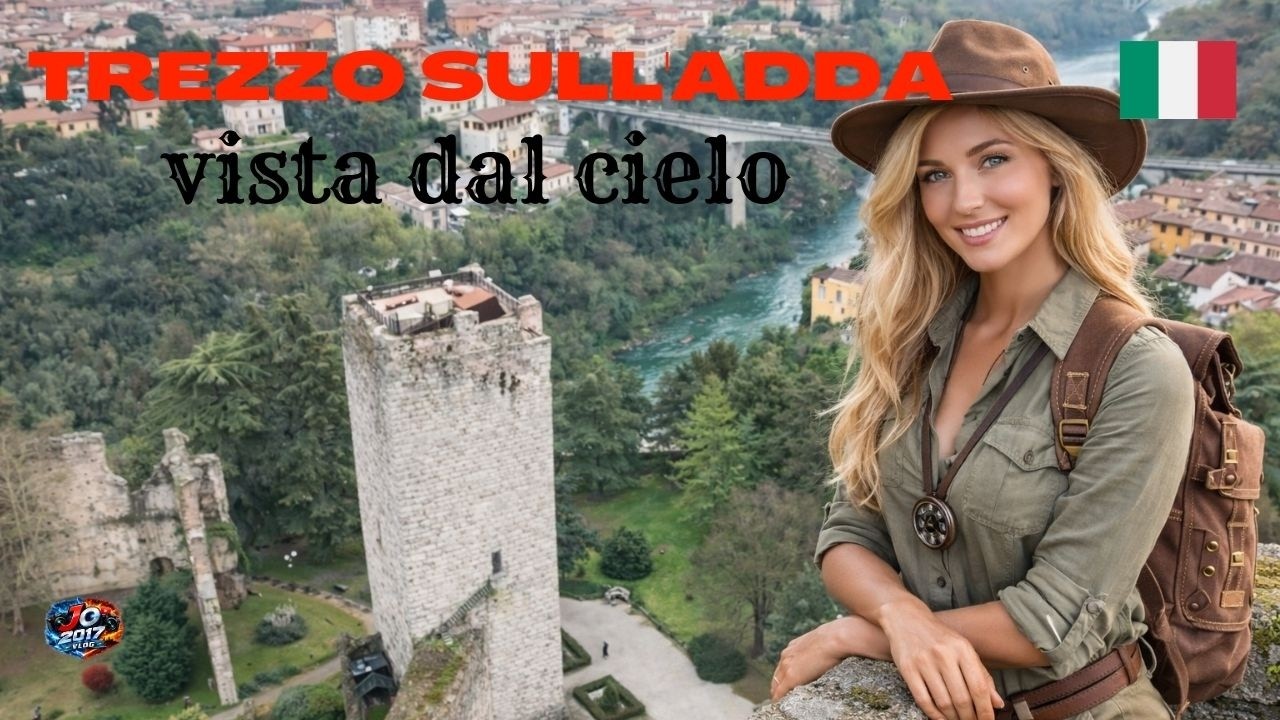 Castello Visconteo e Centrale Taccani - Trezzo sull'Adda - vista dal cielo ITALY 🇮🇹
