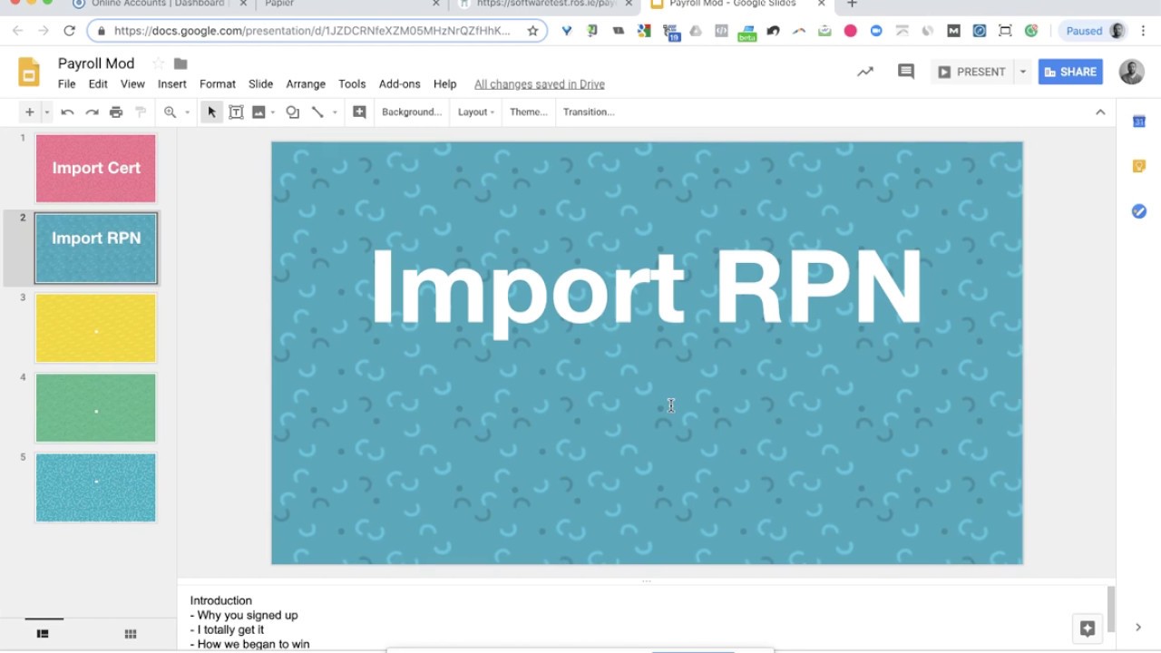 Payroll - Import RPN file in Bullet