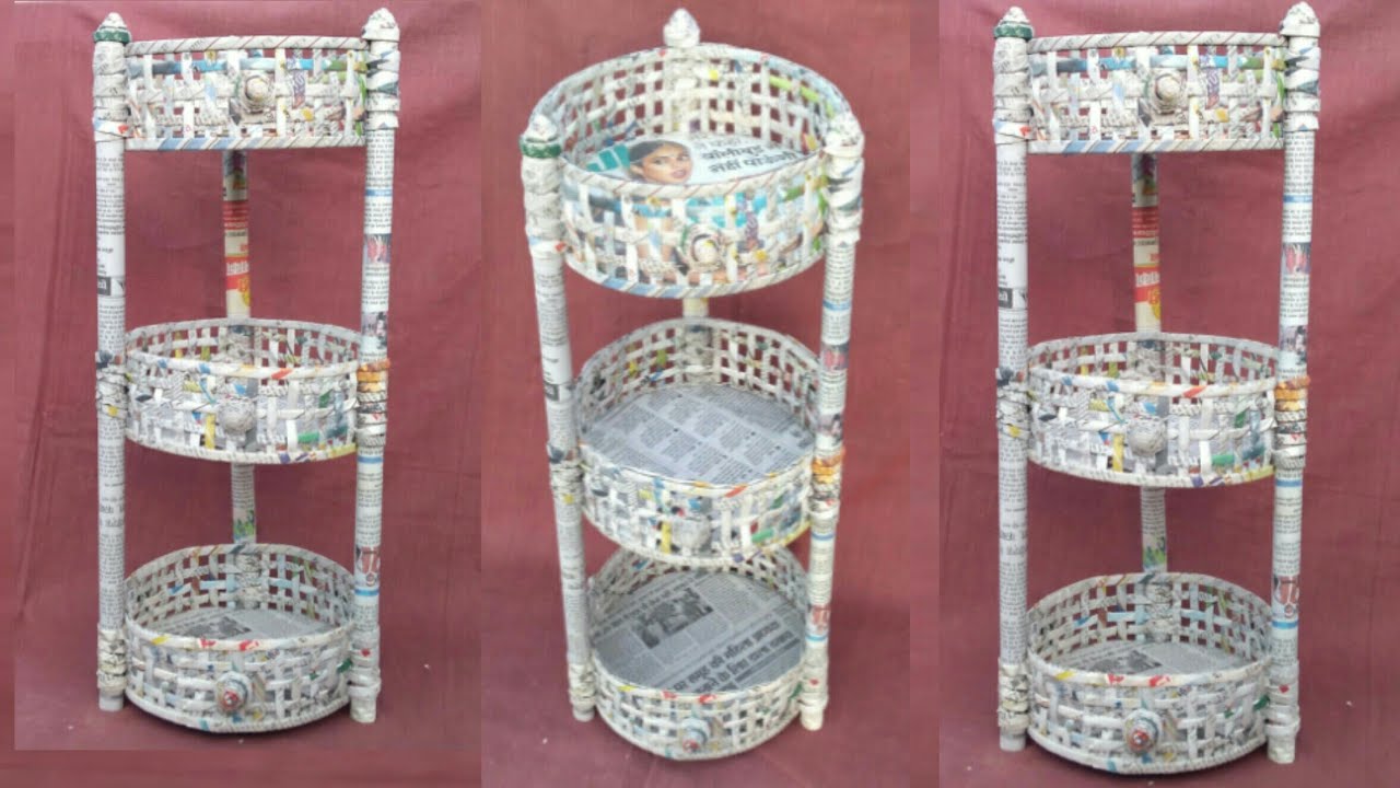 multi storage basket | newspaper basket | newspaper tokri | newspaper craft | HMA#