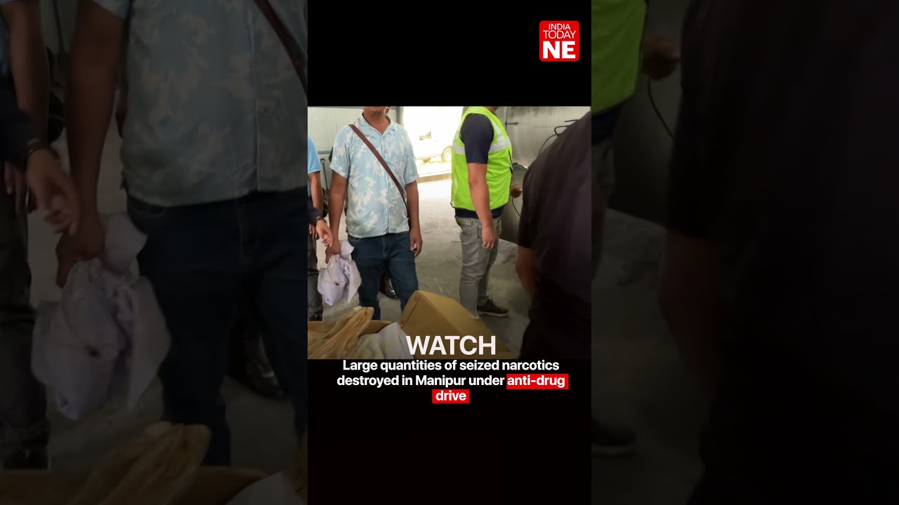 Large quantities of seized narcotics destroyed in Manipur under anti-drug drive
