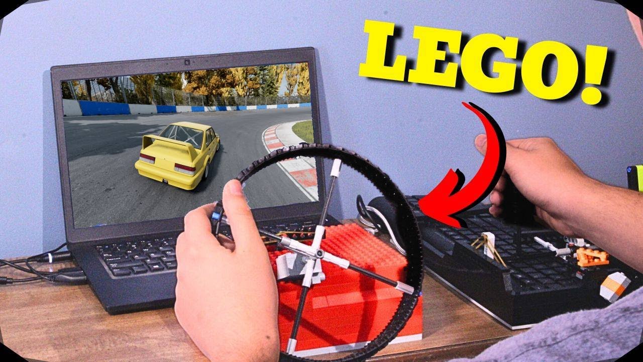I Built a Working Sim Racing Setup Out of LEGO!