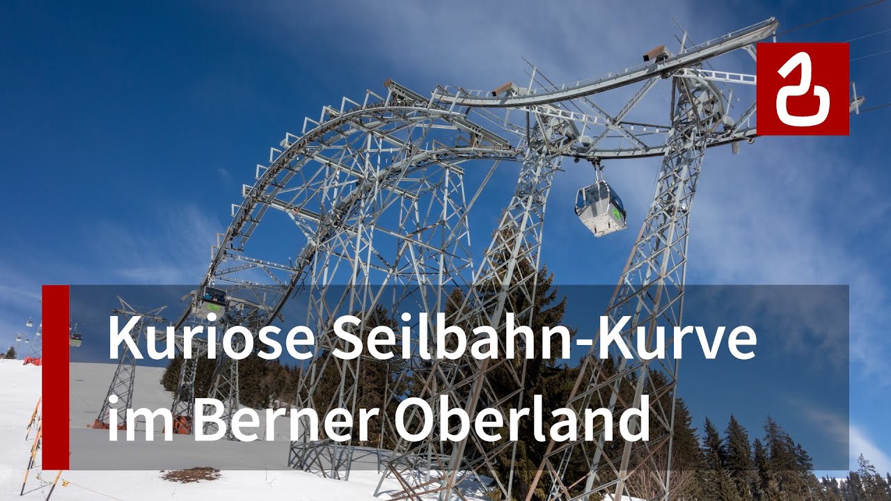 Die Kurven-Seilbahn Rellerli in Schönried -  Gstaad (Rellerlibahn)