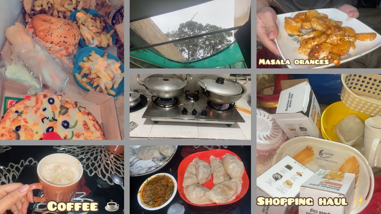 Tez Barish Aur Sakht Sardi⛈️ | Ghar Mein Momos Banaye🥟 | Roz Raat Fast Food kha rhi | Mama aagyen🥺❤️