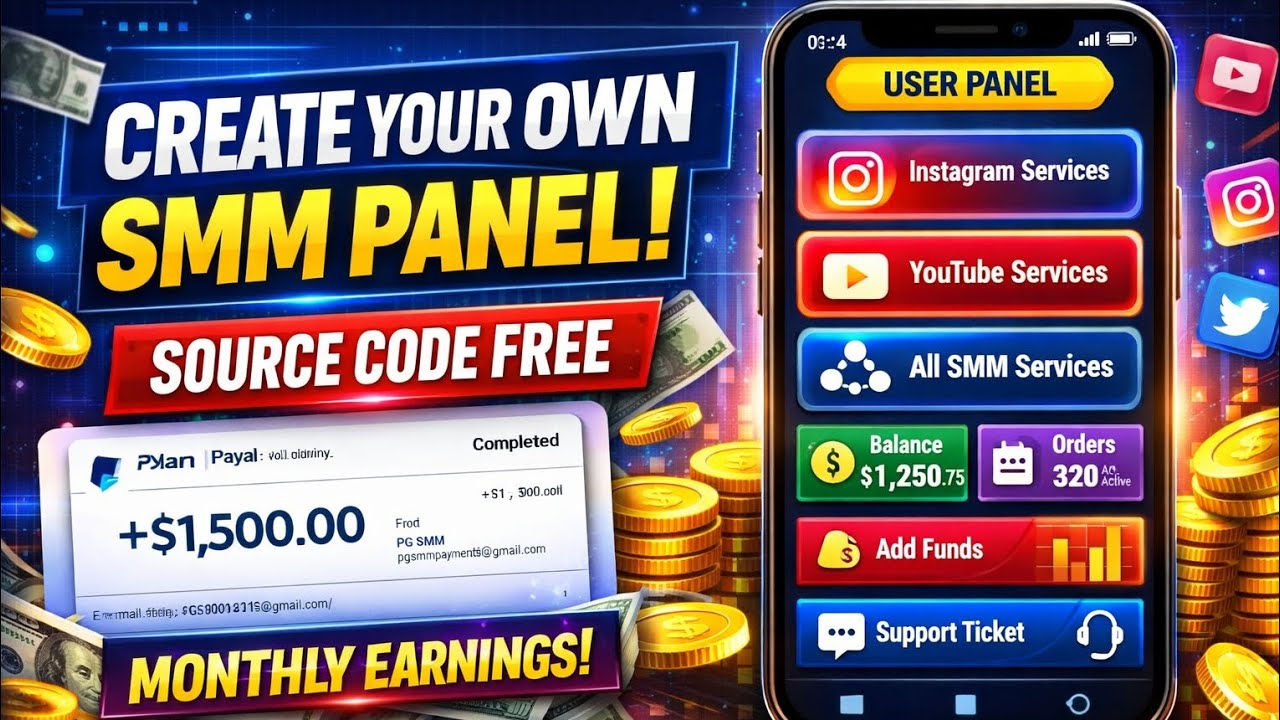Create Your Own SMM Panel Mobile Se | Free Source Code 2026 | Earn Money Online 💰 | SMM Panel Script
