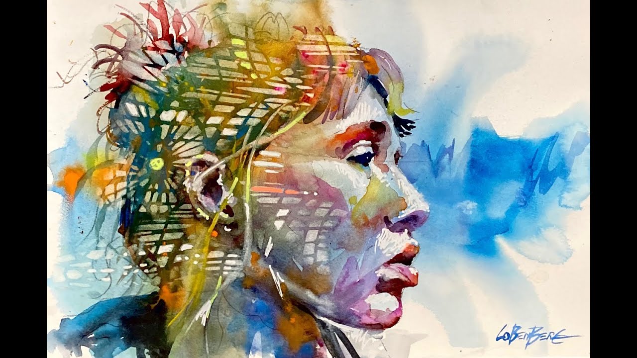 David Lobenberg demo - California Vibe Watercolor Portraiture