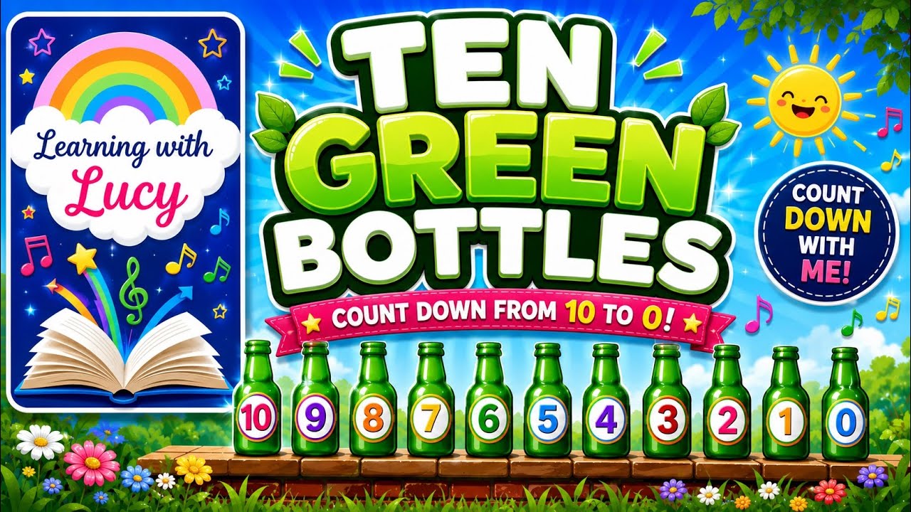 Ten Green Bottles! Count back from 10-0. Learning with Lucy
