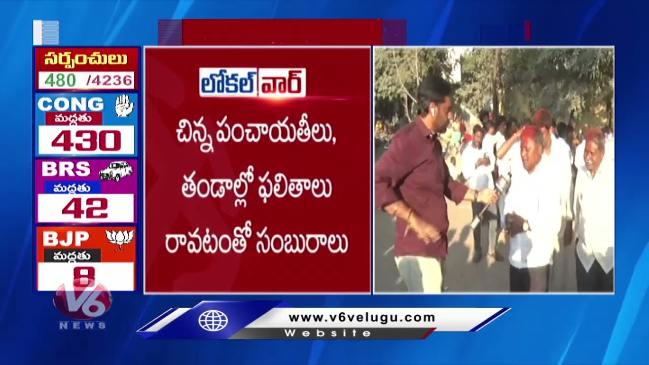 Congress Supporters Winning More Sarpanch Seats | Warangal | V6 Digital