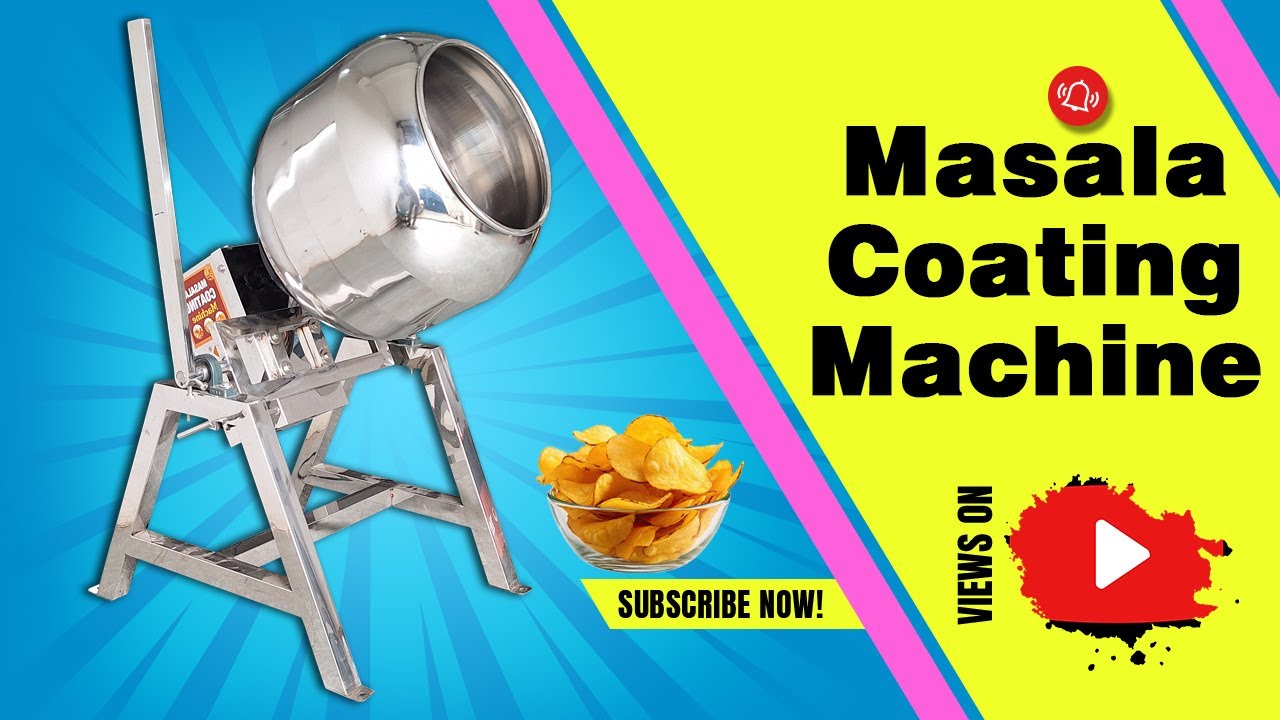 Masala Coating Machine | Flavoring Machine | Tilting Coating Pan | Best Masala Mixer 2024