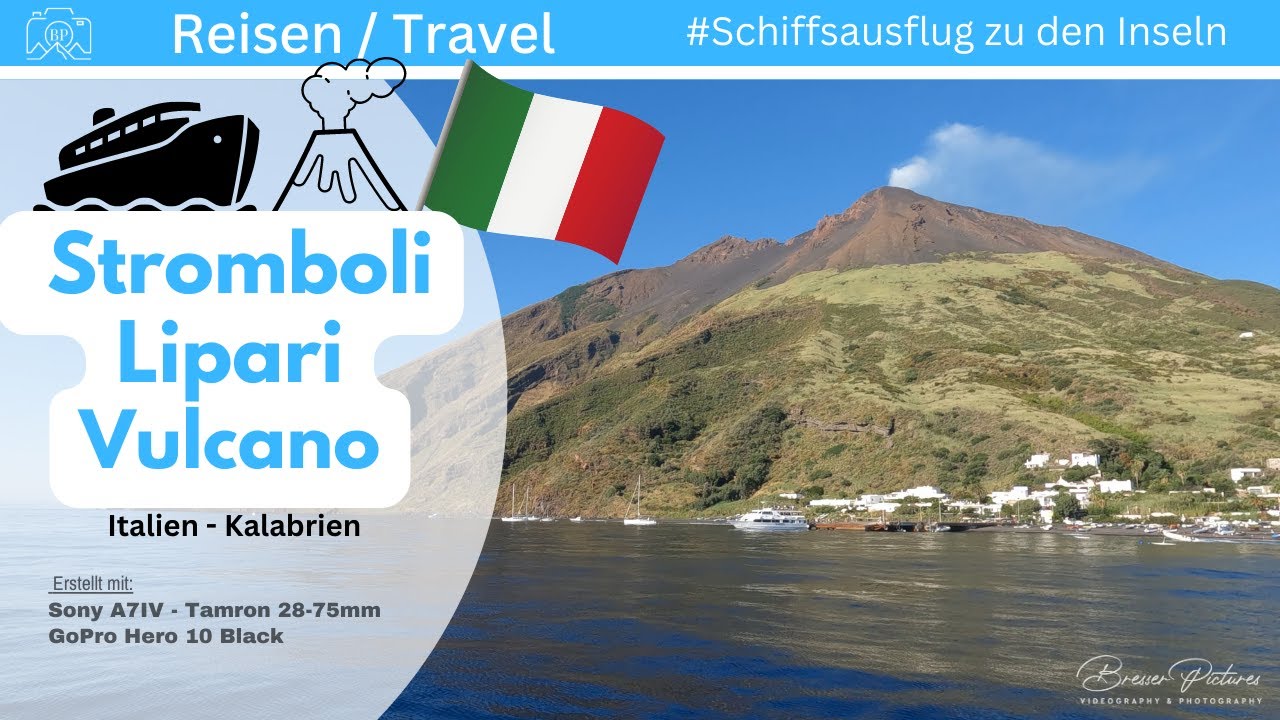 Stromboli - Lipari - Vulcano, Schiffsausflug; Italien Kalabrien Westküste