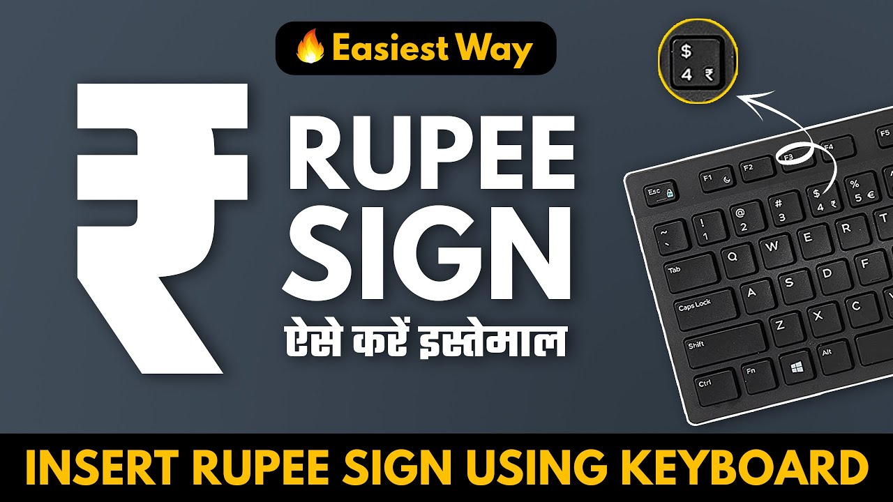 How to type the Indian Rupee Symbol ₹ using Keyboard | 3 Method