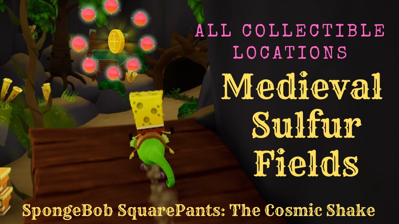 All Collectibles in Medieval Sulfur Fields | SpongeBob: The Cosmic Shake