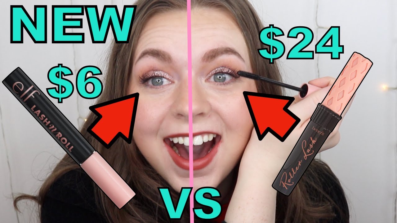 NEW e.l.f. Lash N' Roll Mascara VS Benefit Roller Lash Mascara! DUPE?!