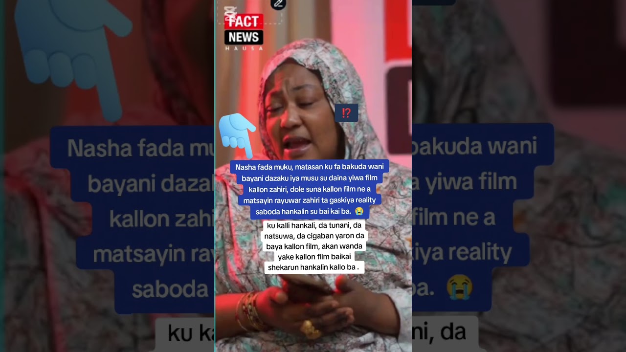 Yaranku har kuka sukeyi idan suna kallon Hausa film sbd kusani su fa dagaske suke gani. Ya rage naku