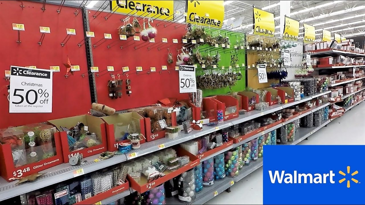WALMART AFTER CHRISTMAS CLEARANCE SALE - CHRISTMAS SHOPPING DECORATIONS ORNAMENTS DECOR