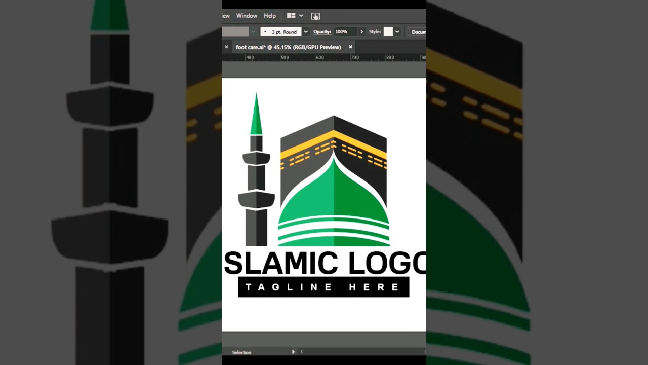 islamic logo_shorts_ytshorts_#illustrator #rasheedrgd #logodesign #shorts