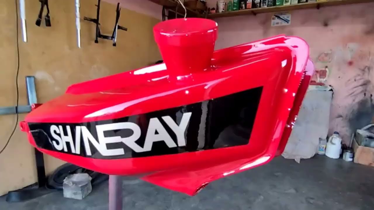 Pintura do tanque de combustível da Shineray magrelinha