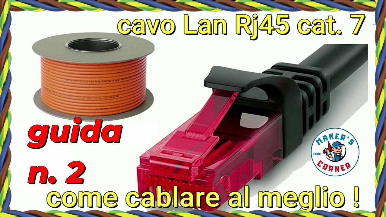 come fare rete LAN  Ethernet rj45 categoria 7  cable crimping plug cat 7. Guida tutorial #Pubblicità