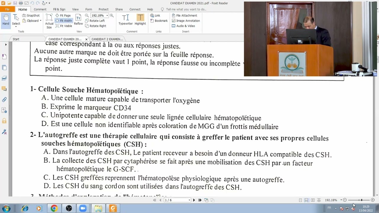 Hématologie fondamentale_2ème année - Séance de révision *Partie 1