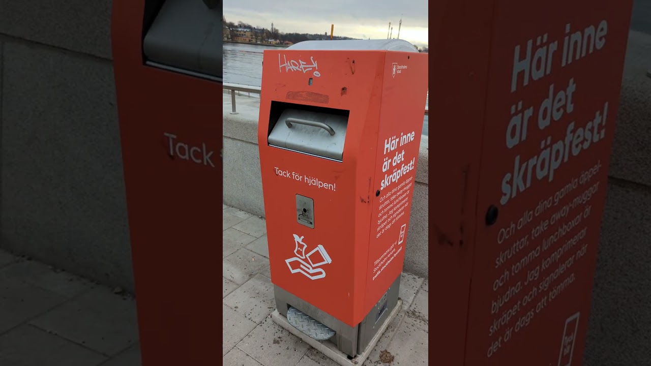 Pratande soptunna i Stockholm, Sverige #shorts