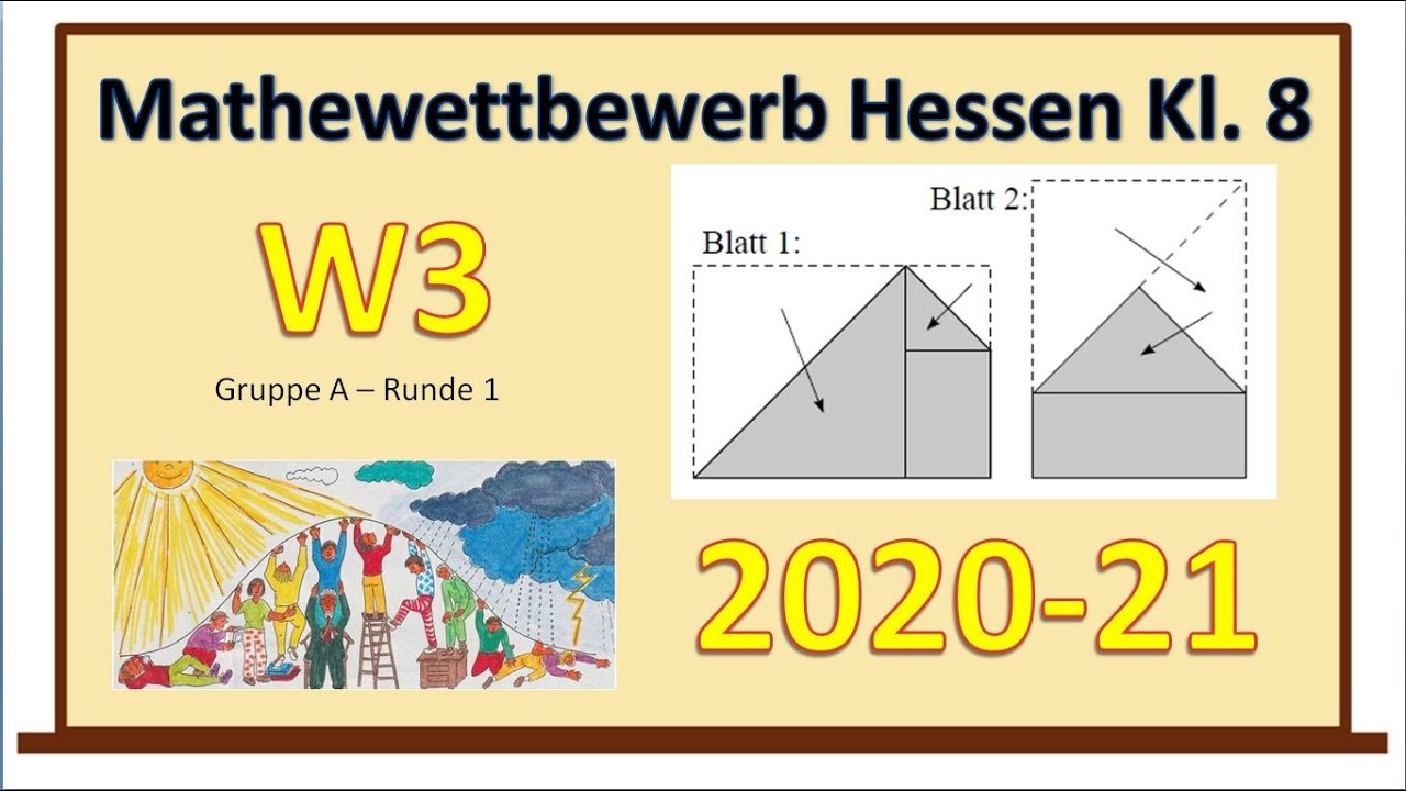 Wahlaufgabe 3 Mathewettbewerb Hessen Runde 1 - Aufgabe zum Falten von Papier - einfach erklärt