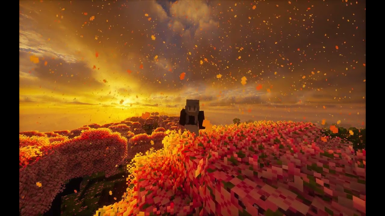 minecraft autumn sunset live wallpaper by me