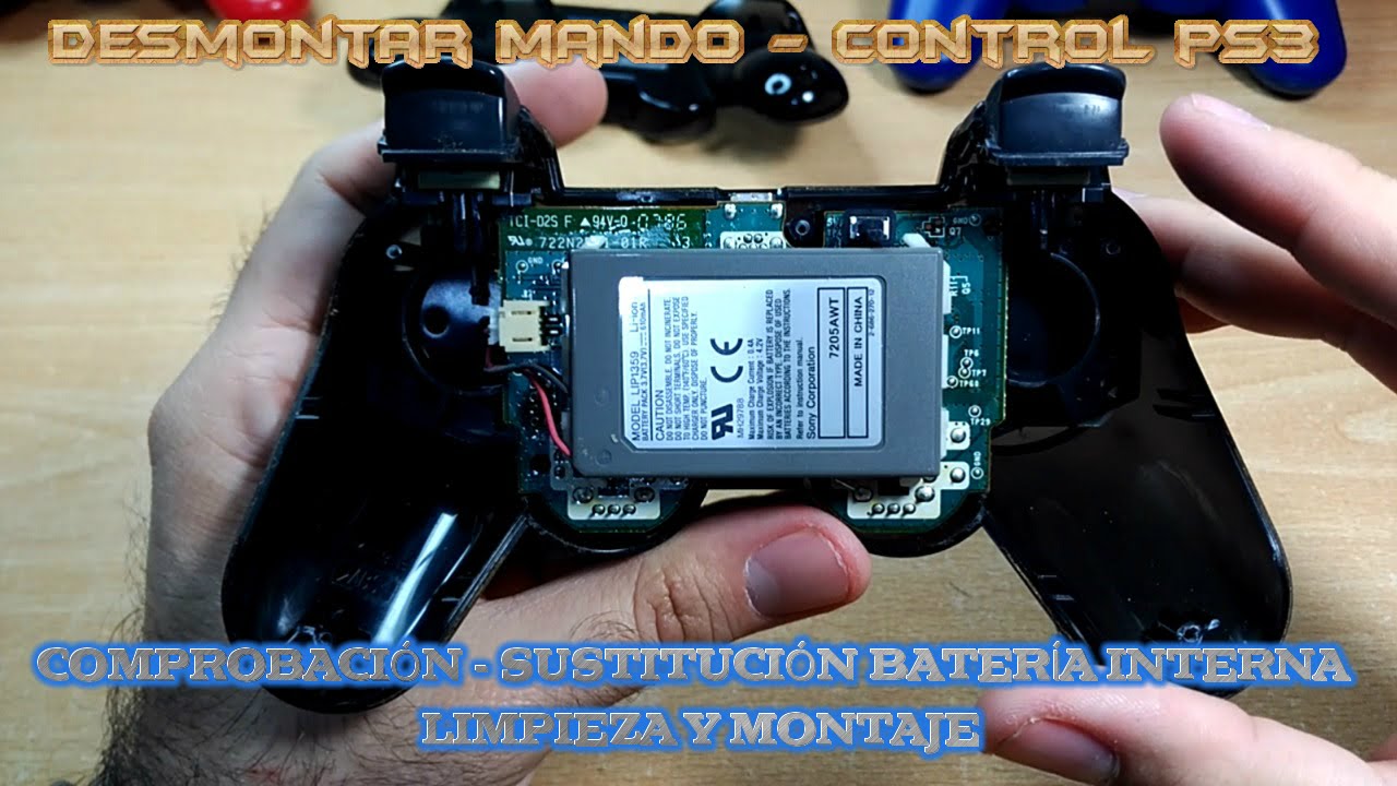 Desmontar Mando - Control PS3 / Comprobación - Cambio batería interna / limpieza y montaje