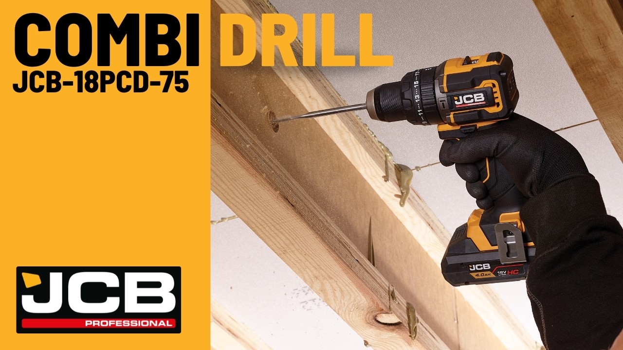 THE JCB PRO TOOL RANGE | The Combi Drill With 75Nm Force, Compact & Reliable - JCB-18PCD-75