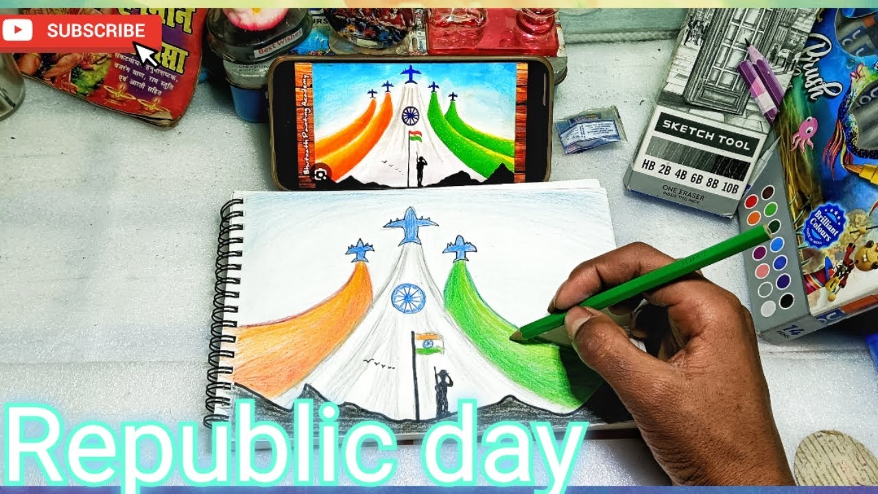 Beautiful drawing for republic day 🌹🇮🇳🧡🤍💚❤️ #art #panting #artist #aryanarts57 #drawing 💚🤍🧡🇮🇳