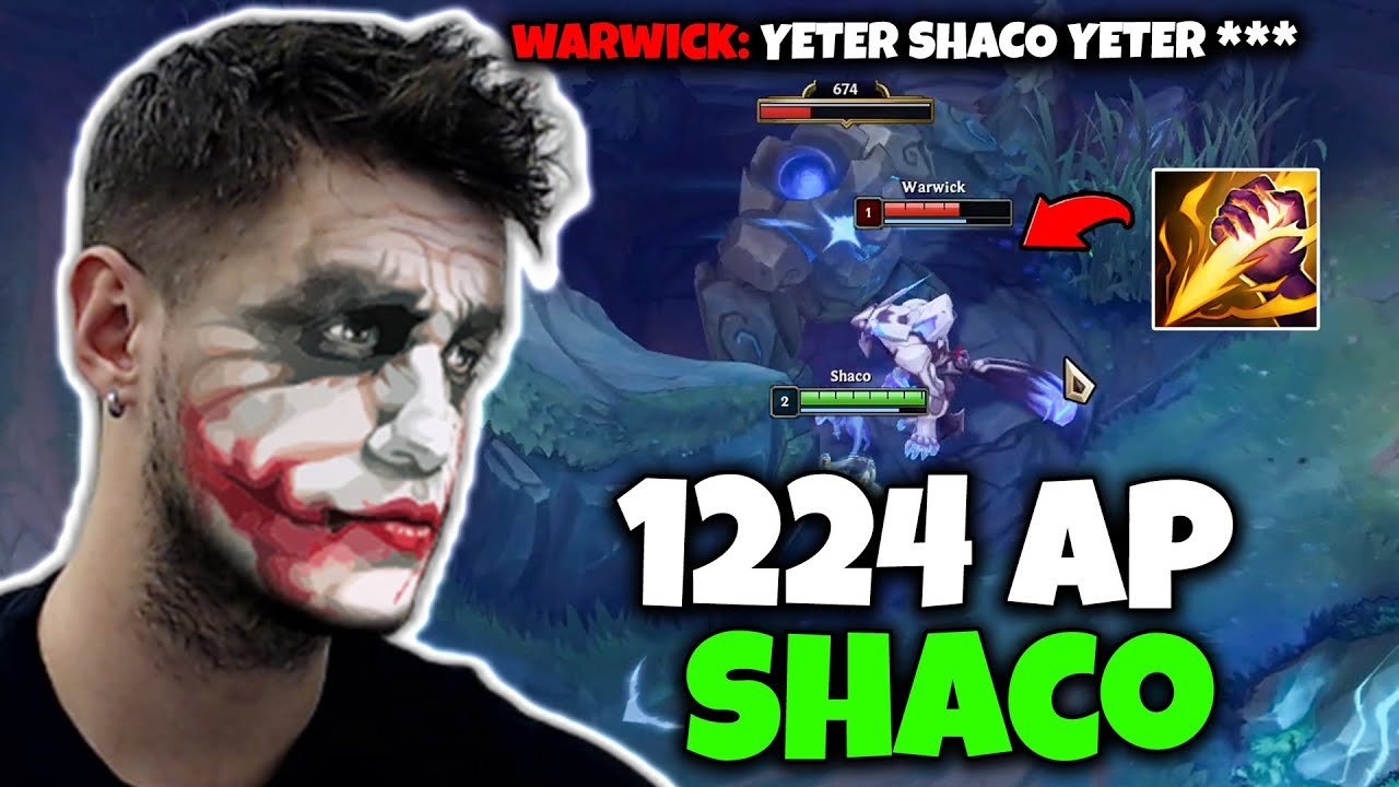 1225 AP Shaco Soluk Soluğa Bir Maç !