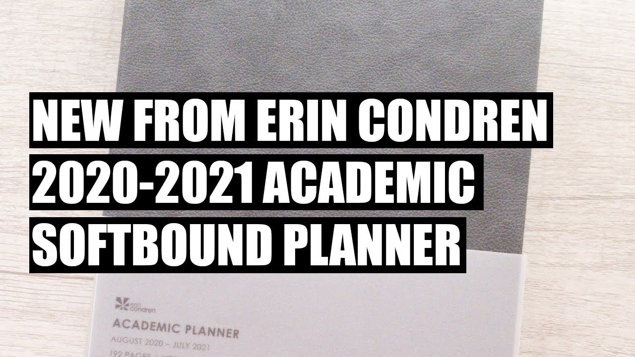 2020 Academic Softbound Planner Erin Condren Focused Academic Planner