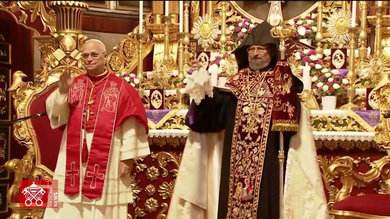 HIGHLIGHTS Istanbul, T&uuml;rkiye, Armenian Apostolic Cathedral, Prayer Visit, Nov 30, 2025, Pope Leo XIV