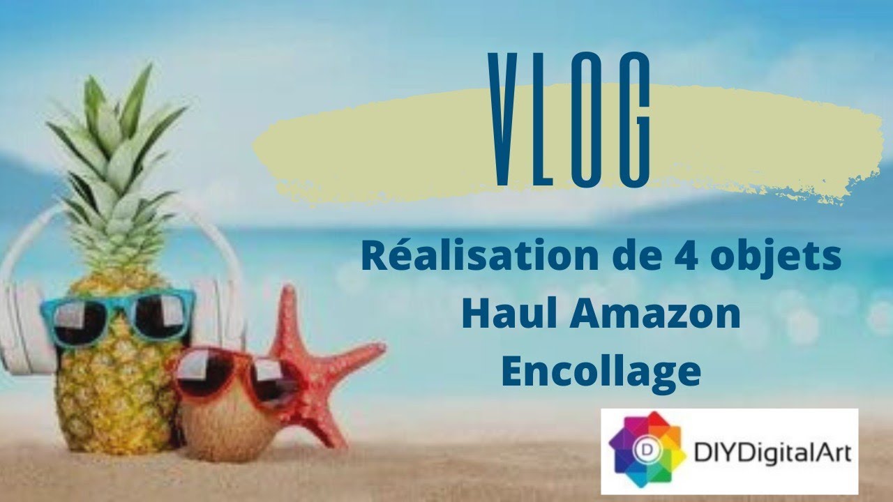 ☀️VLOG Diamond painting - Réalisation d'objets, Haul Amazon et encollage 😀 #vlog #diamondpainting