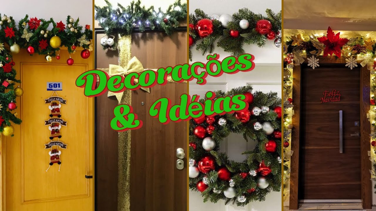 IDÉIAS DE ARRANJOS NATALINOS PARA PORTA QUE VÃO DEIXAR SUA CASA AINDA MAIS BONITA