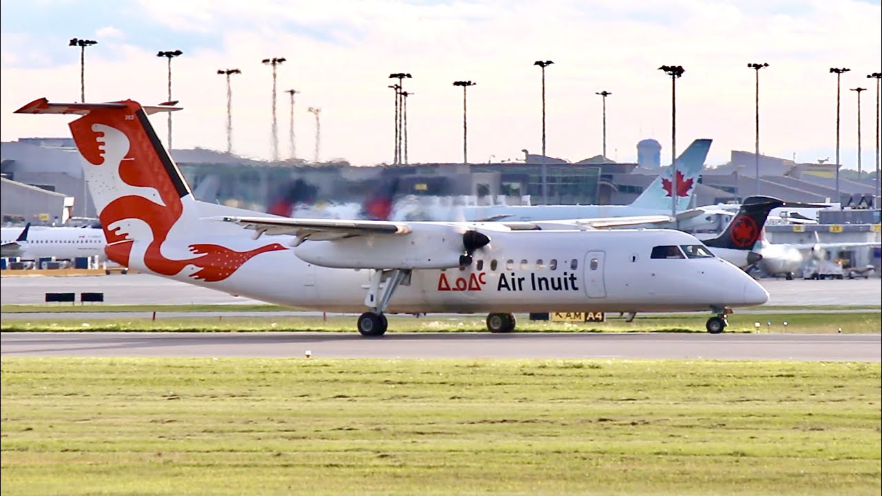 Air Inuit Bombardier Dash 8-300 Landing at Montreal | from Kuujjuarapik