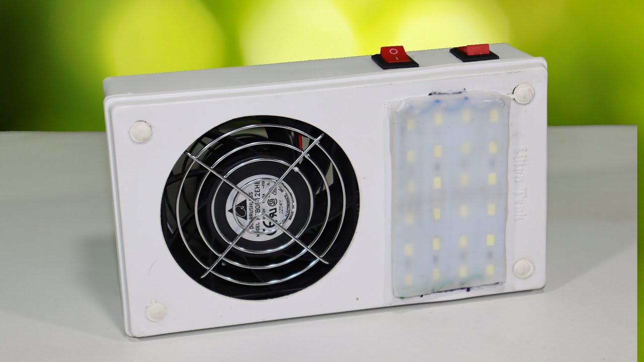 How To Make Emergency FAN And Light 2 in 1 Gadget