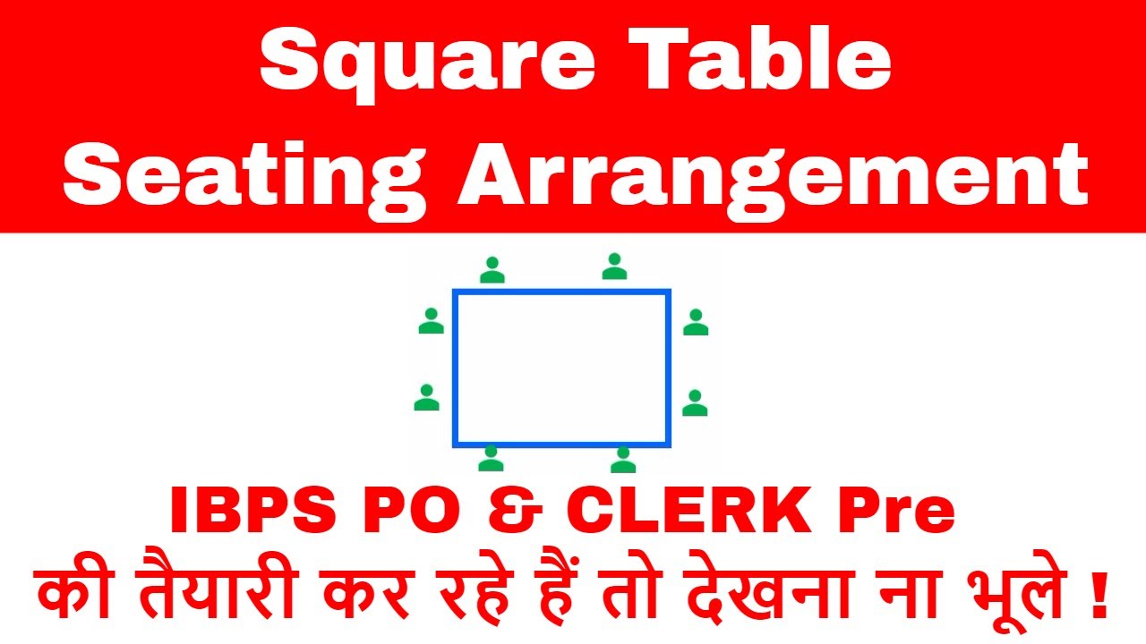 Square Seating Arrangement Question for IBPS PO | CLERK Prelims 2017 , देखना ना भूले !