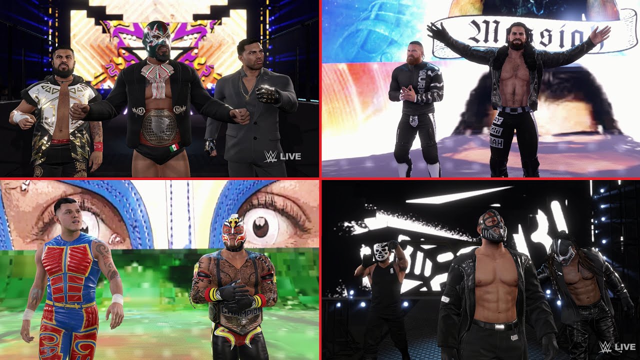 WWE 2K22 Entrances: Retribution, Hurt Business, Miz & Morrison, Rollins & Murphy & More (PS5 4K)