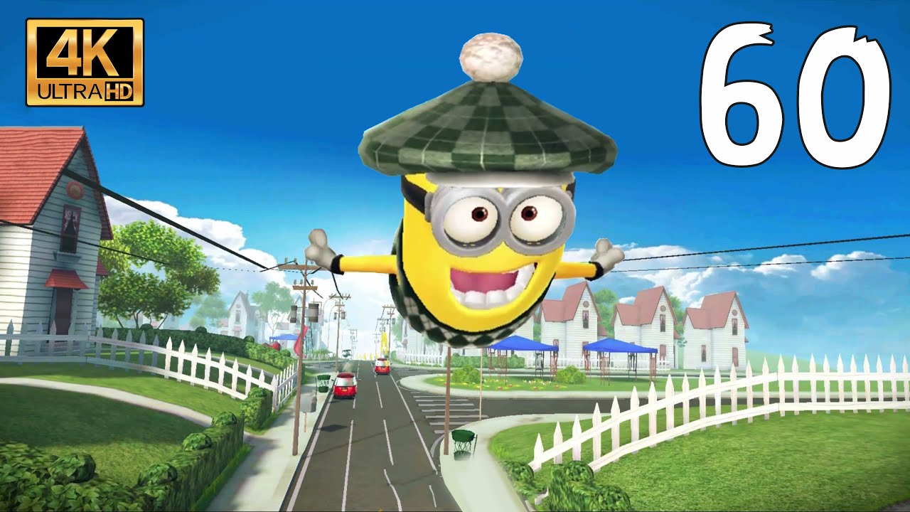 Minion Rush Speedrun- Golfer Minion collect 8000 Bananas as the Evil Minion at Residential Area | 4K
