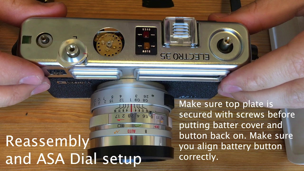Yashica Electro 35 GSN  - Viewfinder Cleaning and Rangefinder Alignment  (Part 2 of 2)