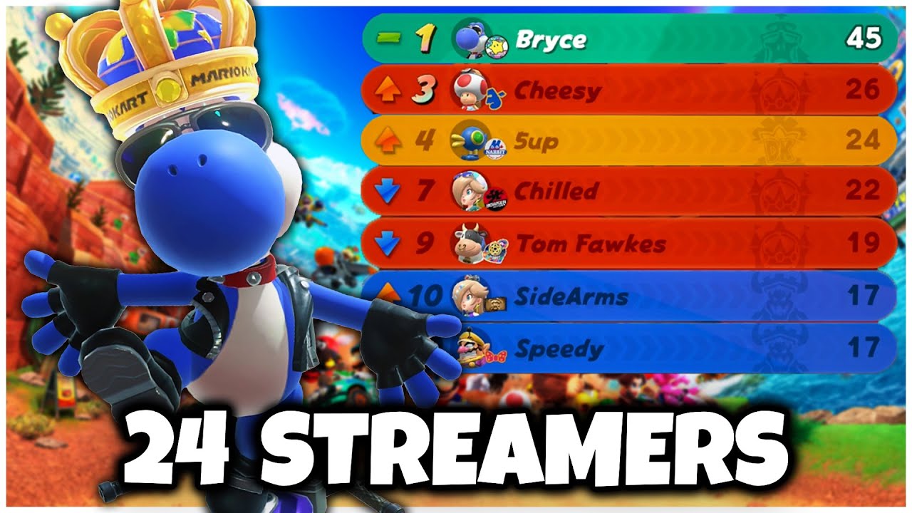 I DOMINATED a 24 Streamer Mario Kart World Lobby (ft. Chilled, Speedy, 5up & More!)