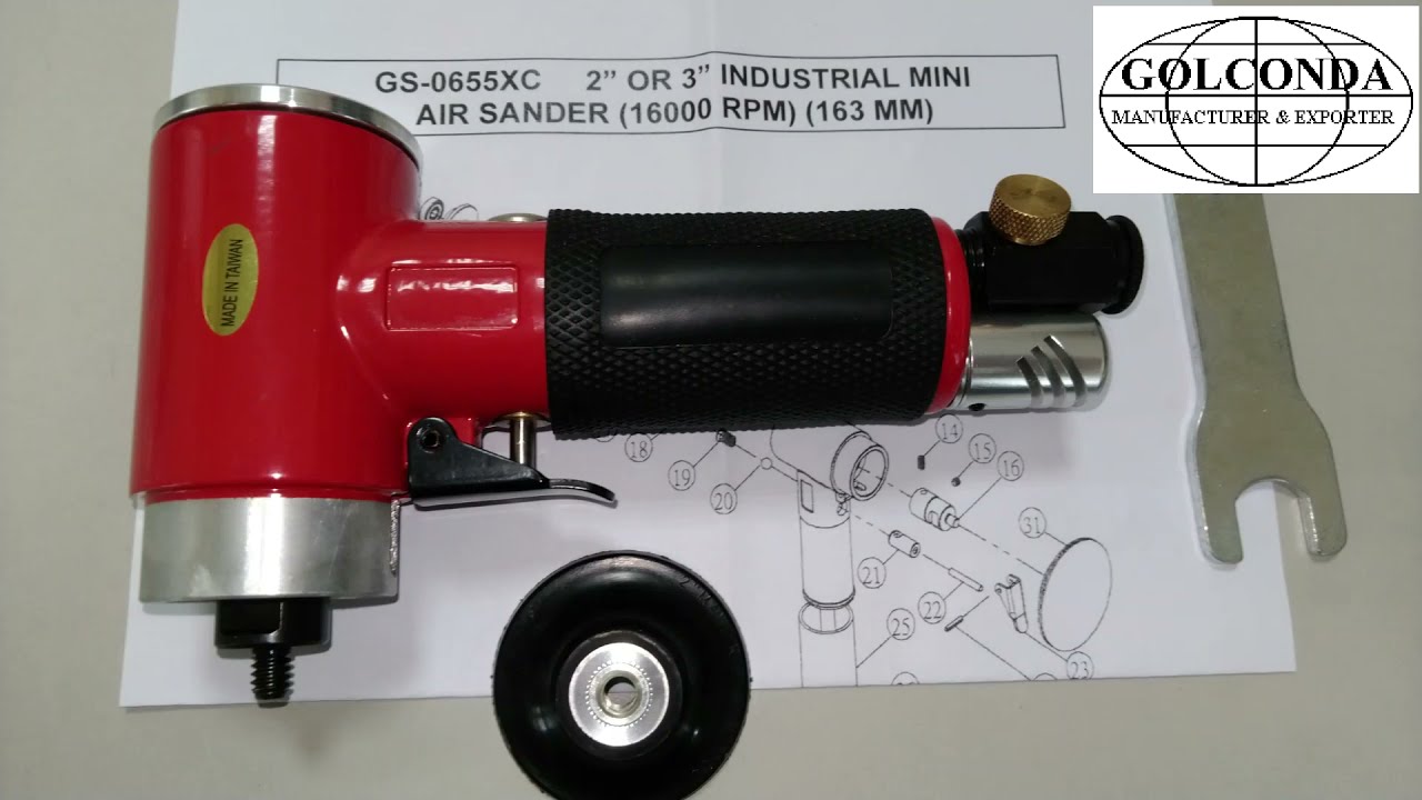 GS-0655XC   2” OR 3” INDUSTRIAL MINI AIR SANDER (16000 RPM) (163 MM)
